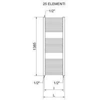 Radiatore bagno scaldasalviette Lisa 22 1400/400 int. 350 mm bianco RAL9016 3551640000013