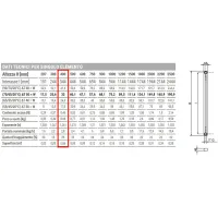 Ardesia radiatore tubolare 2 colonne h.400 - 24 elementi - colore bianco RAL9016 - completo di tappo cieco e riduzioni da 1/2" 3541700050368