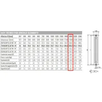 Ardesia radiatore tubolare 4 colonne h.2000 - 17 elementi - colore bianco RAL9016 - completo di tappo cieco e riduzioni da 1/2" AR4172000002R02A