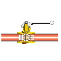 BALLSTOP, Valvola a sfera con ritegno incorporato, per impianti di riscaldamento. Misura 1" 327600