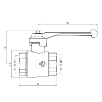 BALLSTOP, Valvola a sfera con ritegno incorporato, per impianti di riscaldamento. Misura 1" 327600