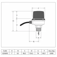 Flussostato per tubazioni da 1" a 8". 626600