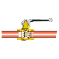 BALLSTOP, Valvola a sfera con ritegno incorporato, per impianti di riscaldamento. Misura 3/4" 327500