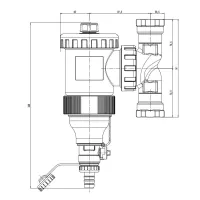 DIRTMAG, Defangatore con magnete. Attacco G 1" (ISO 228-1) F - Portata massima consigliata 1,3 m3/h 545306