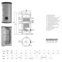 Bollitore verticale BOLLY 2 ST WB da 500 litri per produzione di A.C.S. con 2 scambiatori fissi 3135162321205