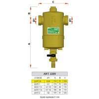 2205 - Defangatore per impianti termici completo di magneti - Misura 3/4" 2205 34