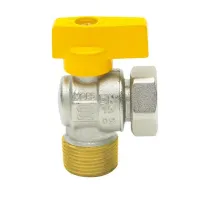 Rubinetto a sfera 3/4" x 3/4" per gas combustibili a squadra con leva G0386N37