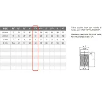 Filtro acciaio inox 1"1/4 per valvola di fondo, per VALSTOP/EUROSTOP H0157S07