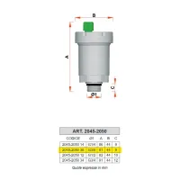 2045 - Valvola automatica sfogo aria diritta -Misura 3/8" 2045 38