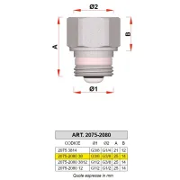 2075 - Valvola di ritegno per valvola sfogo aria - Misura 3/8" x 3/8" - Finitura gialla 2075 38