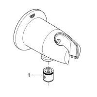 Grohe Movario raccordo erogatore con supporto per manopola doccia finitura cromo 28406000