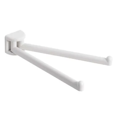 Porta asciugamani a snodo serie Linea, dim. 9 x 9 x 41 cm bianco 110304002