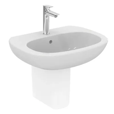 Ideal Standard Tesi lavabo L.65 cm monoforo, con troppopieno, colore bianco T351301