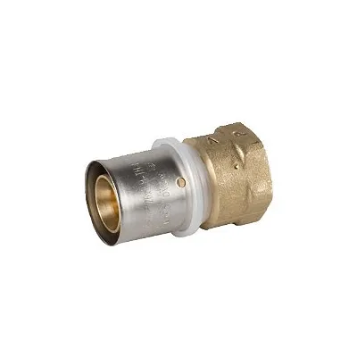 Raccordo diritto femmina ø16/2 x 1/2" Pexal Brass - raccordo a pressare VS0170305