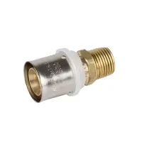 Raccordo diritto maschio ø16/2 x 1/2" Pexal Brass - raccordo a pressare VS0170205