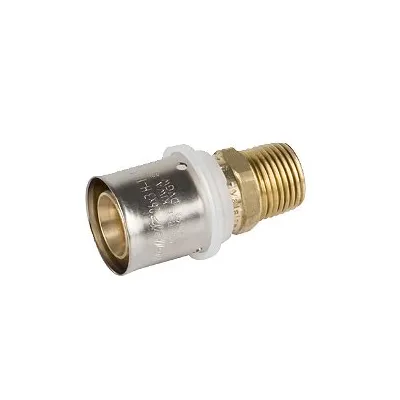 Raccordo diritto maschio ø25/2,5 x 1" Pexal Brass - raccordo a pressare VS0170230