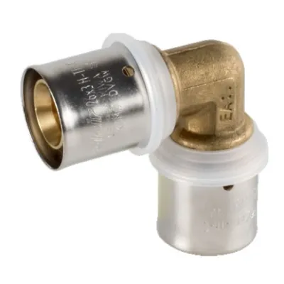 Raccordo gomito intermedio ø16/2 x 16/2 Pexal Brass - raccordo a pressare VS0170403