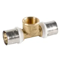 Raccordo a Tee femmina ø16/2 x 1/2" x 16/2 Pexal Brass - raccordo a pressare VS0170905