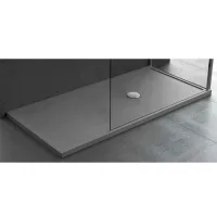 Olympic plus piatto doccia acrilico 120x80 h.4,5 cm piletta ø 90 grigio OL801204-29