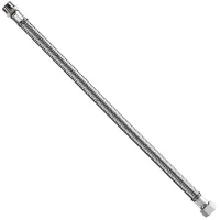 Attacco flessibile DN10 treccia acciaio inox AISI 304, maschio/femmina - Misura 1/2" x 1/2" L.150 cm 0093MF44150