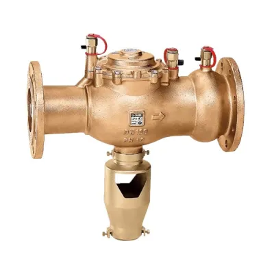 Disconnettore a zona di pressione ridotta controllabile, versione standard. Corpo in bronzo. Attacchi flangiati PN 16.
Accoppiamento con controflangia EN 1092-1. Tipo BA. Attacco DN 80 (EN 1092-1) PN 16 575008