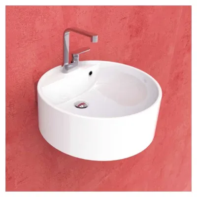 Flaminia TWIN SET 52 lavabo sospeso 52 cm, monoforo, con troppopieno, colore bianco finitura lucido 5050/S 5050/S