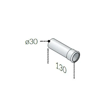 Prolunga L. 130 in ottone cromato ø30 -100.1345