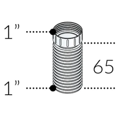 2111 Prolunga F-M polipropilene ø1" x 1" - L.90 mm 2111.2604