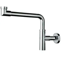 Toti exec - sifone design salva-spazio in ottone cromato ø1.1/4" x 32 -711.2155K