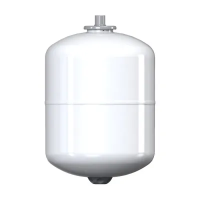 Vaso di espansione da 18 litri per impianto solare SOLARVAREM CE con glicole, a membrana fissa, con flangia in acciaio inox aggraffata, colore bianco R8018243S4000000