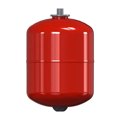 Vaso di espansione da 12 litri per impianto solare SOLARVAREM CE con glicole, a membrana fissa, con flangia in acciaio inox aggraffata, colore rosso R8012241S4000000