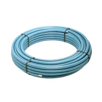 Tubo preisolato PE-RT/Al/PE-RT ø16x2 per uso sanitario e riscaldamento fornito in rotoli - Colore azzurro (Legge 10/91 - Euroclasse BL-s1-d0) - Rotolo da 100 metri 2550141620100