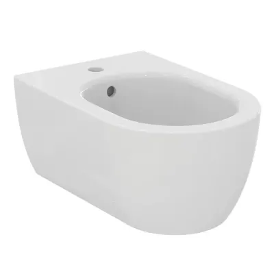 Ideal Standard Blend Curve bidet sospeso monoforo, con troppopieno, colore bianco finitura lucido T375001