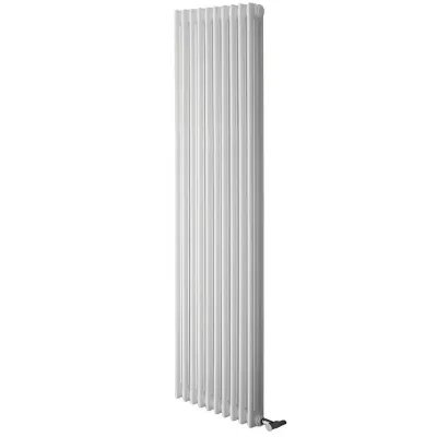 Radiatore tubolare multicolonna Zehnder Charleston 3200 da 3 colonne, 14 elementi, H.2000 mm - Colore bianco RAL9016 - Allacciamento: S001 3200-014-S001-9016