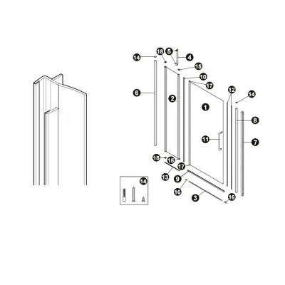 Guarnizione orizzontale lastra BN 01 1B-1BS-G L1000 R51BN1B1-TR