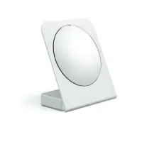 Specchio ingranditore 5x da appoggio con contenitore in alluminio verniciato bianco 55864.09