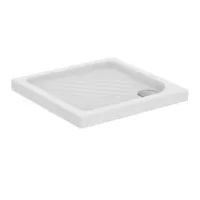 Ideal Standard Eurovit piatto doccia bianco 75x75x7 cm. Piatto doccia in ceramica serie Eurovit con righe diagonali e foro per piletta da 90 . T468601