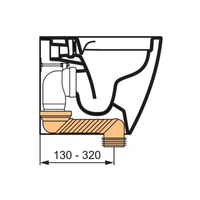 Ideal Standard curva tecnica regolabile da 13 a 32 cm T538667