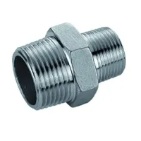 Nipplo niples vite doppia ridotta 1/2" x 3/8" AISI316 - ISO4144 145102308L