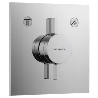 DuoTurn E Miscelatore doccia / vasca ad incasso per 2 utenze - Finitura Cromo (Parti necessarie: iBox universal 2 Corpo incasso cod. 01500180) 75417000