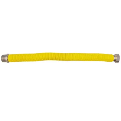 Flessibile estensibile ø 3/4" MF - 130 ÷ 220 mm per allacciamento caldaia gas rivestito in polietilene giallo - A NORMA UNI EN 11353 00000016191