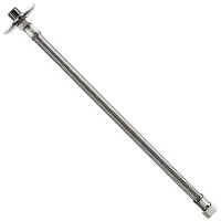 Attacco flessibile DN10 treccia acciaio inox AISI 304 - maschio prolungato/femmina - rosone scorrevole in acciaio inox - Misura 3/8" x 3/8" L.20 cm 0093RF33020