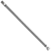 Attacco flessibile DN10 treccia acciaio inox AISI 304 - maschio/femmina - Misura 3/8" x 3/8" L.50 cm 0093MF33050