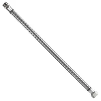 Attacco flessibile DN10 treccia acciaio inox AISI 304, maschio/femmina - Misura 3/8" x 1/2" L.25 cm 0093MF34025