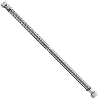 Attacco flessibile DN10 treccia acciaio inox AISI 304 - femmina/femmina - Misura 3/8" x 1/2" L.40 cm 0093FF34040