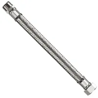 Attacco flessibile DN13 tipo gigante treccia acciaio inox AISI 304 - maschio/femmina - Misura 1/2" x 1/2" L.30 cm 0095MF44030