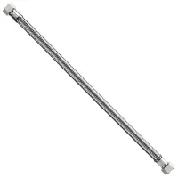 Attacco flessibile DN10 treccia acciaio inox AISI 304, femmina/femmina - Misura 3/8" x 3/8" L.25 cm 0093FF33025