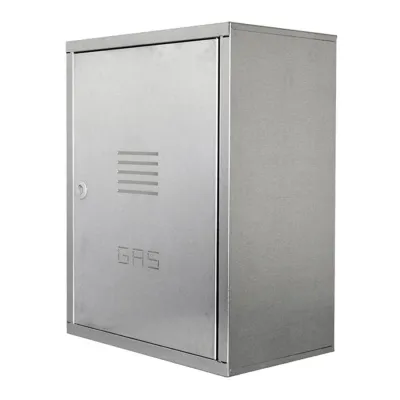 Cassetta inox aisi 304 per contatore gas - a porta unica - 500 x 400 x 240 mm (pannello posteriore da acquistare separatamente) 00000051192