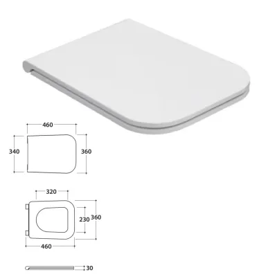 Stone sedile 36x46 cm con chiusura rallentata ST020BI