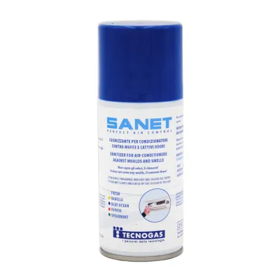 SANET blu ocean - bomboletta spray 150 ml - sanificante rinfrescante profumato - igienizzante per condizionatori 00000011619